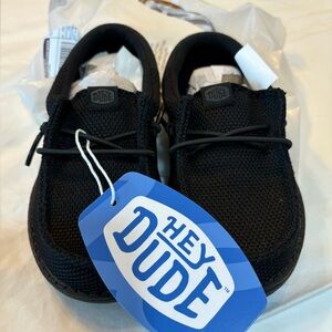 Hey Dude Black Wally Toddler Shoes